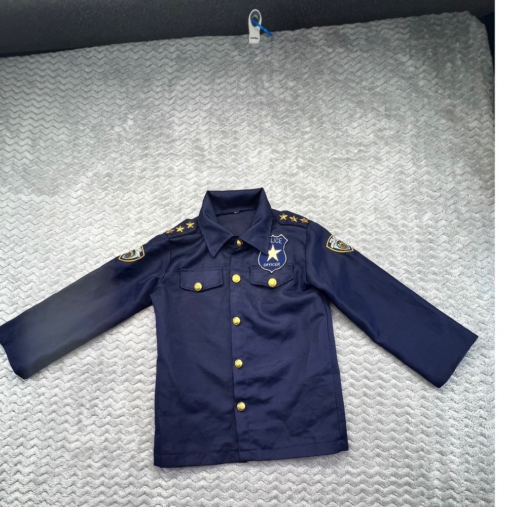 Kids Police Officer‎ Costume Shirt Dress Up Pretend Play Halloween